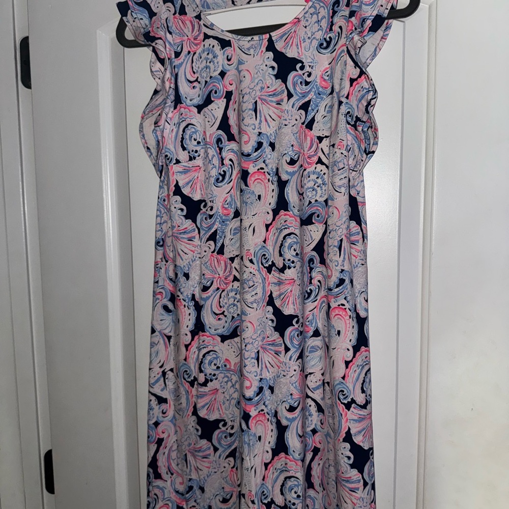Lilly Pulitzer Floral Ruffle Sleeve Dress